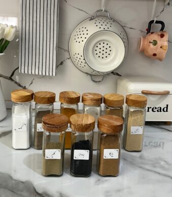 خرید جای ادویه درب چوبی | فروشگاه گالری لبخند