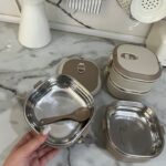 فلاسک غذا دو طبقه داخل استیل واشر دار همراه با قاشق وارداتی 