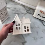 خرید جاشمعی کلبه رنگ سفید | فروشگاه گالری لبخند