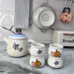 خرید ست قوری و شات تام و جری سرامیکی وارداتی