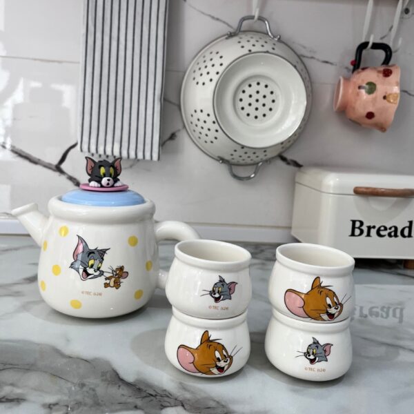 خرید ست قوری و شات تام و جری سرامیکی وارداتی