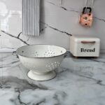 خرید آبکش لعابی طرح ایکیا ارتفاع ۱۴ / قطر ۲۴