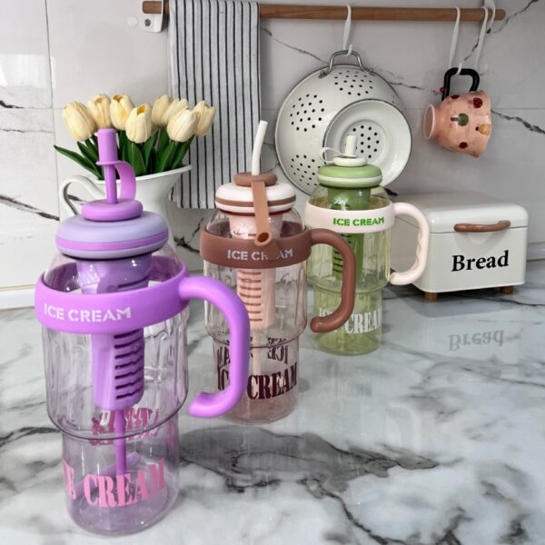 خرید قمقمه اسموتی وارداتی همراه نی آسان نوش