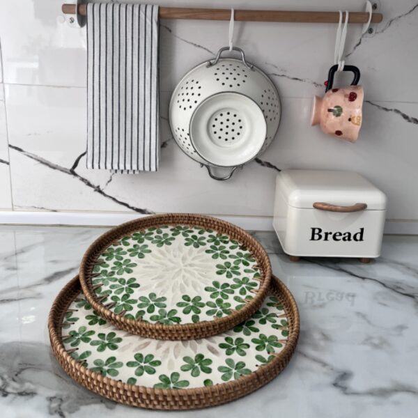 خرید سینی کف صدفی نی بامبو | فروشگاه گالری لبخند