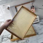 خرید سینی چوبی کف حصیری | فروشگاه گالری لبخند