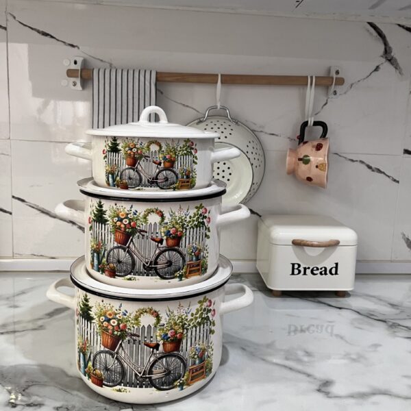 خرید سرویس قابلمه لعاب روس ضد خش | فروشگاه گالری لبخند