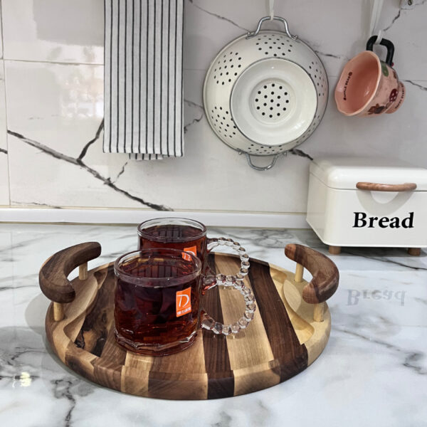 خرید سینی چوبی چوب گردو | فروشگاه گالری لبخند